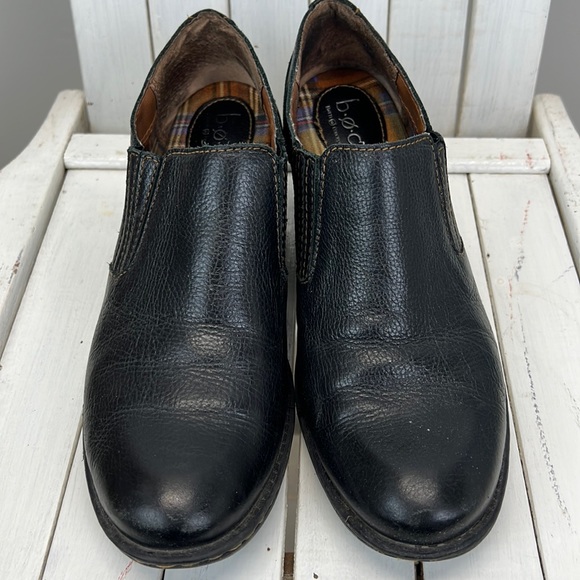 ⭐️BOC Black Leather High Heel Booties shoes size 8/39 - Picture 2 of 10